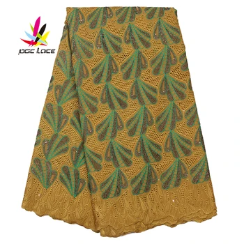 

Nigerian Voile Cotton Lace With Stones For Women Dress 2020 High Quality African Embroidered Swiss Voile Lace Fabric AMY3125B