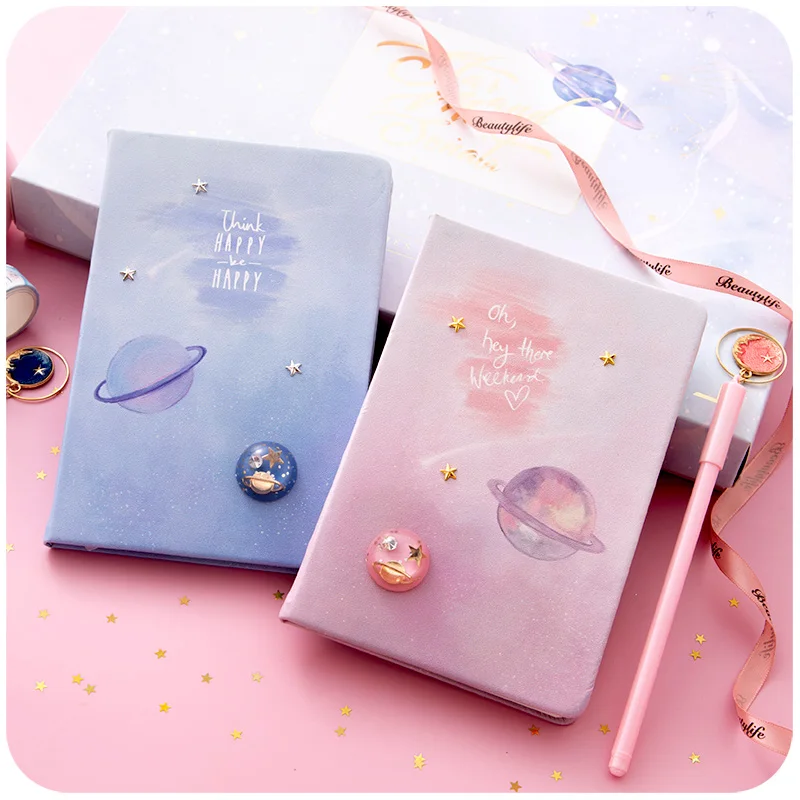 Loveиз Kawaii блокнот планета блокнот прекрасный планировщик книга розовый цвет книга блокнот для девочек канцелярские товары школьные принадлежности