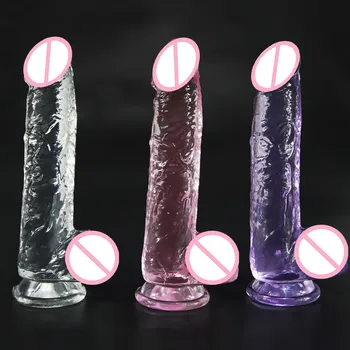 Erotic Soft Jelly Dildo Anal Butt Plug Realistic Penis Strong Suction Cup Dick Toy for Adult G-spot Massage Sex Toys for Woman 3