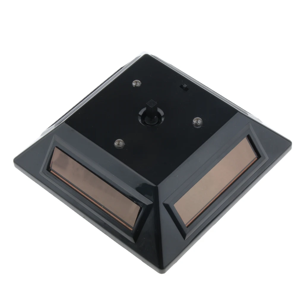 Solar Power Rotating Display Stand Turn Table Plate Jewellery Watches Black