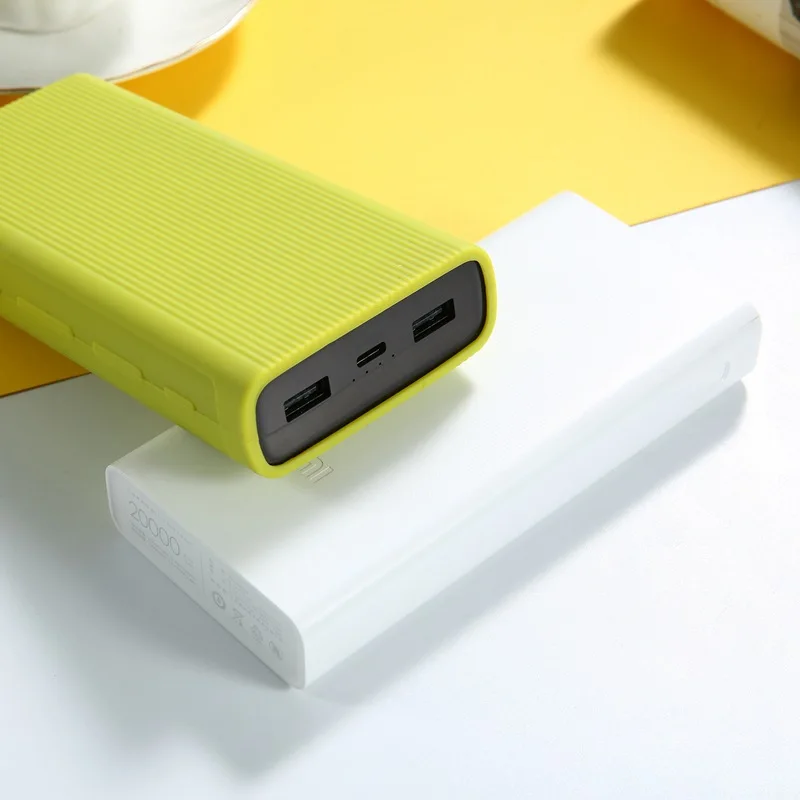 Внешний аккумулятор, силиконовый защитный чехол, чехол для Xiaomi power bank 3, 20000 мА/ч, двойной USB порт, защитный чехол