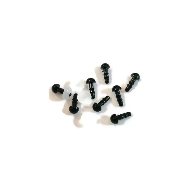 Safety Animal Black Eyes Plastic Crochet Eyes For Teddy Bear Puppet Toy Amigurumi Doll 4.5mm-24mm Can Be Choosen