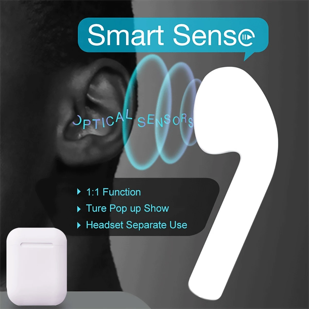 i31 TWS 1:1 Реплика беспроводной Bluetooth 5,0 наушники раздельное использование QI Беспроводная зарядка супер бас наушники pk i22 i23