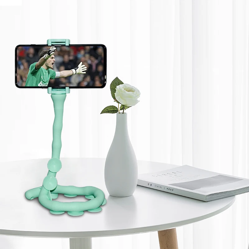 Ленивый держатель для телефона настольная подставка для iphone 11 Pro samsung S10 мультяшный милый вращающийся гибкий держатель на присоске