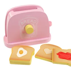 Ensemble de jeu de Simulation en bois pour enfants, grille pain, Machine à café, mélangeur, Kit de cuisson, jouet de rôle de cuisine 
