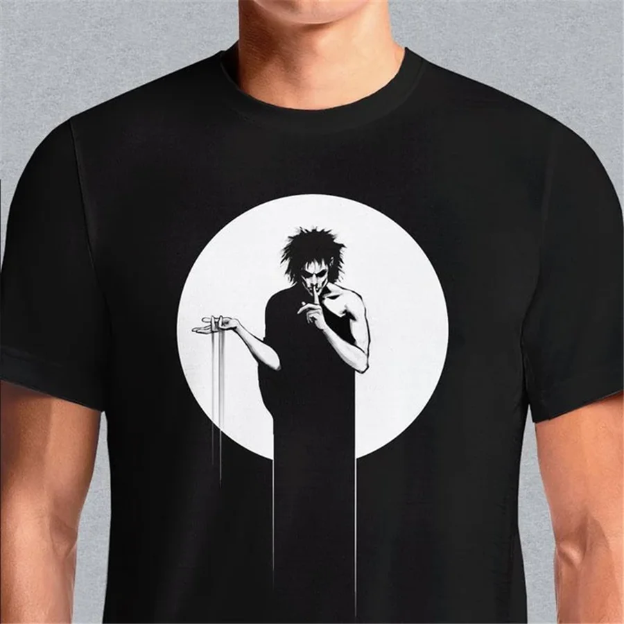 

Sandman Comic Funny Black T-Shirt Dream Death Lucifer S-6Xl Harajuku Tops Fashion Classic Tee Shirt