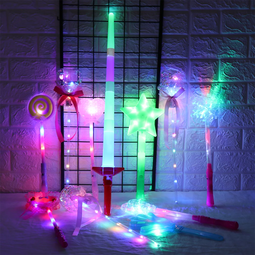 1 шт., Рождественский, год, детский светодиодный светящийся светильник, светящаяся палка, электронные яркие светящиеся игрушки, вечерние концертные реквизиты