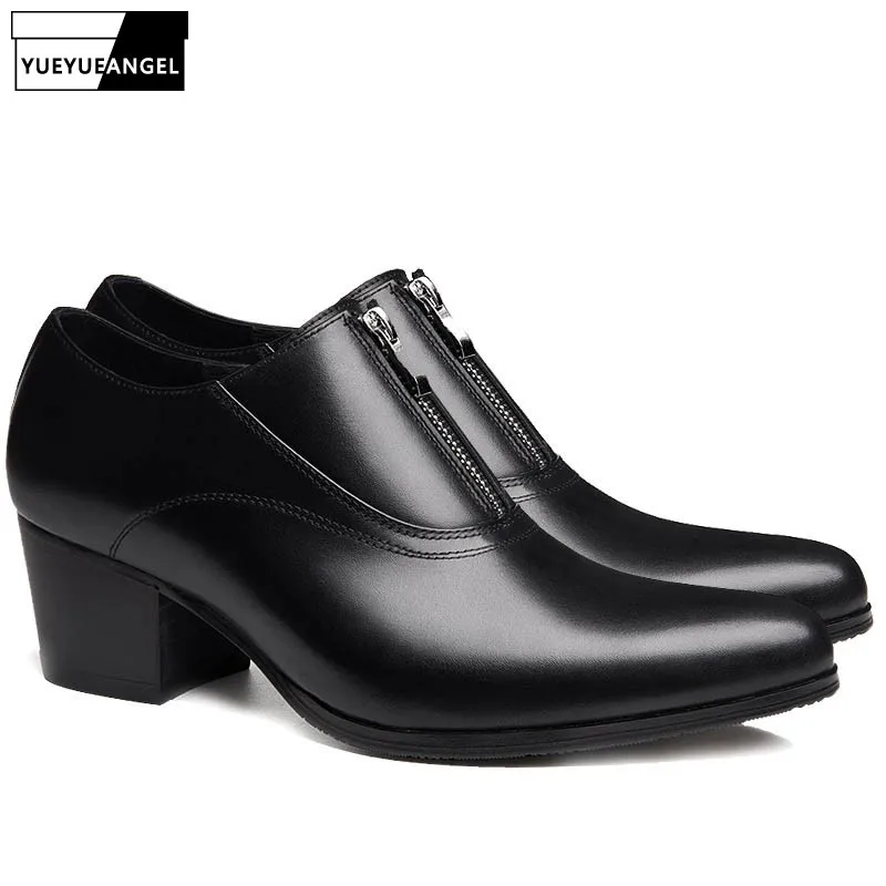 black formal pointed shoes