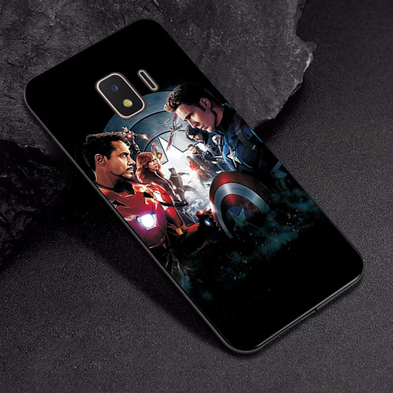 Чехол для телефона Marvel Железный человек для samsung Galaxy J2 J4 Core, черный чехол из ТПУ для samsung J4 J6 Plus чехол J5 J7 Prime - Цвет: TPUBLK625