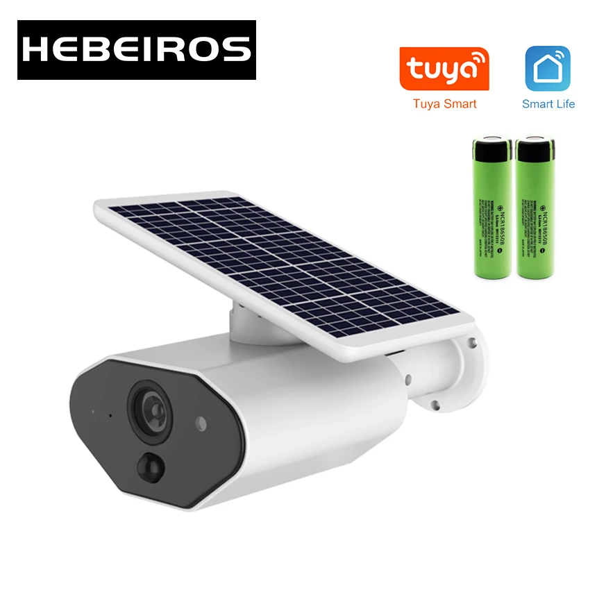 Уличная Беспроводная смарт-камера Hebeiros с солнечной батареей Wi-Fi 1080P |