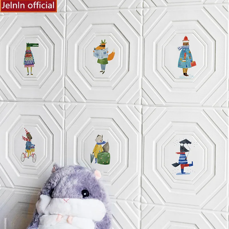 Мультфильм лиса узор сказка гостиная спальня детская комната самоклеющиеся обои 3d Пена наклейки на стену спальня комната наклейки