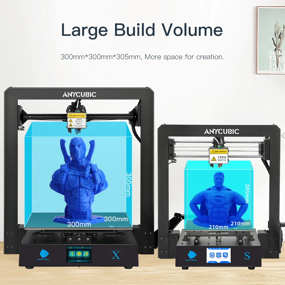 ANYCUBIC 3D Принтер 4Max Pro Большой Плюс Размер FDM Impresora 3d Diy комплект Модульная