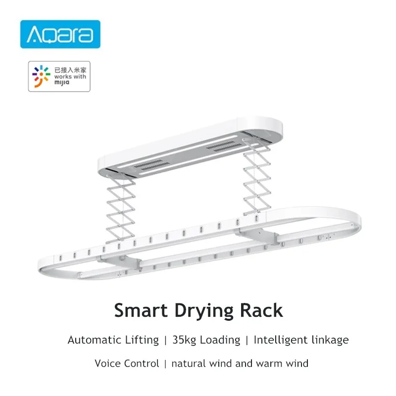 

Aqara Smart Drying Rack Remote Control Automatic Lifting Air Indoor 35kg Loading Mi Home APP Intelligent Linkage Control BigSale