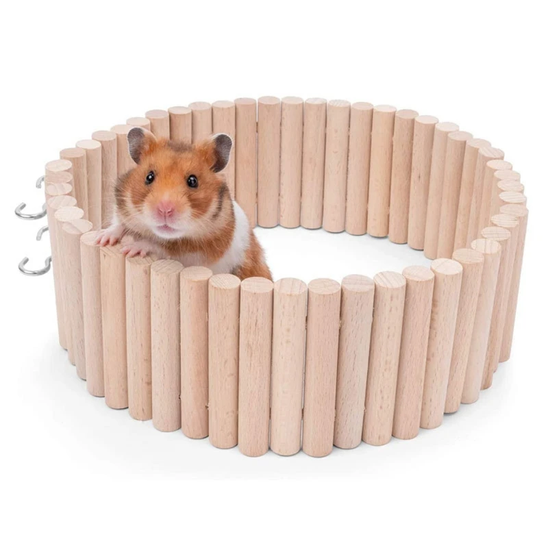 Hamster Cage Toy Wooden Ladder Bridge Bendable 4 Sizes For Small Animals