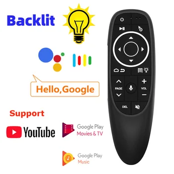 

G10 Voice Control Air Mouse 2.4GHz Wireless Google Microphone Remote Control IR Learning 6-axis Gyroscope for Android TV Box PC