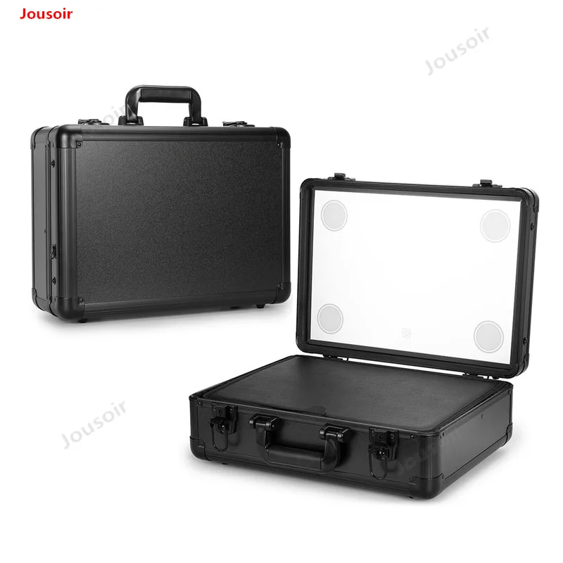 Косметический чехол с светильник большой емкости визажист портативная коробка для макияжа Набор для хранения косметики для ногтей CD50 T03