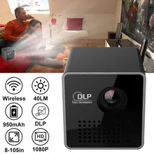 Беспроводной Карманный DLP мини-проектор UNIC P1S Wi-Fi, 40 Ansi-люмен, микро Miracast DLNA видеопроектор UNIC P1 + H WIFI
