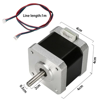 

5pcs Nema 17 Stepper Motor 0.4N.M 42mm 1.8° Drive Motor 3D Pinter Reprap CNC Accessory