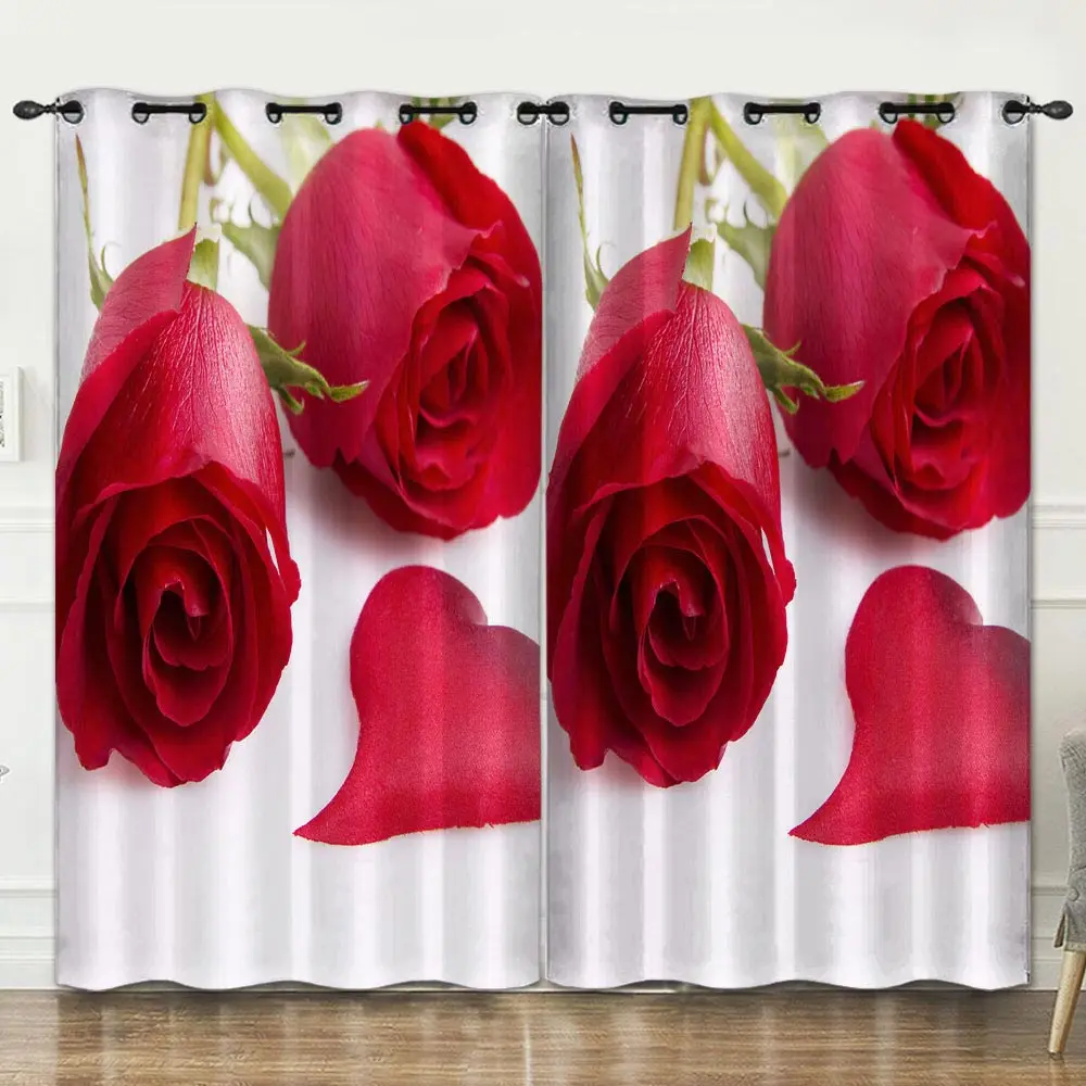 

Festival flowers room decoration curtain background decoration cloth pink curtains luxury3