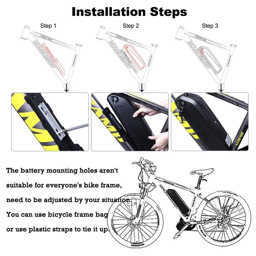 Набор для переоборудования Ebike Bafang BBSHD BBS03 48/52 в 1000 Вт средний мотор с литиевой