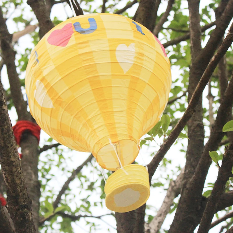 New Santa Claus Elk Hot Air Balloon 12 inch Paper Lantern Lampshade For Kids Birthday Party Wedding Christmas Decor