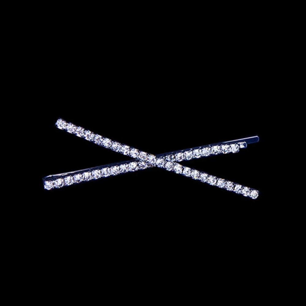 X(1) 1 шт. GLAM/DRIPPIN/X Кристальные блестящие стразы заколки для волос буквы заколки для волос заколки аксессуары для укладки волос для женщин и девушек - Цвет: X(1)