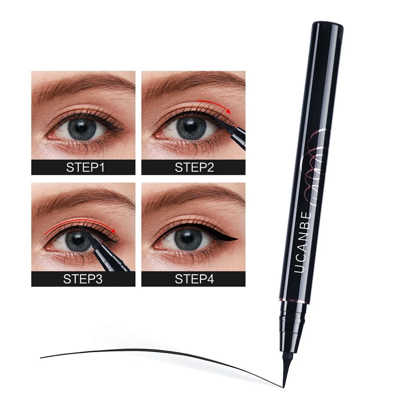 Cool Black Quick-drying Eyeliner Long-lasting Waterproof Smudge-proof Liquid Eyeliner