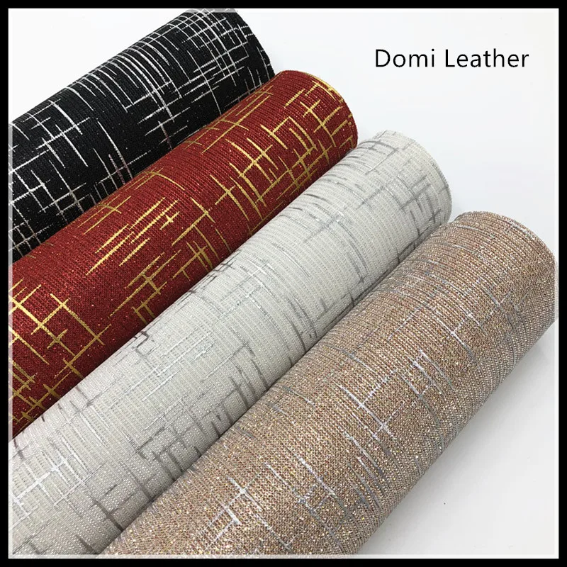 

(DM6183) Golden Grid Embossed Mesh Glitter Fabric For Bags Shoes