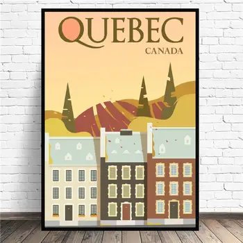 

Qubec Canada Travel Canvas Painting Art Print Poster Picture Wall Modern Minimalist Bedroom Living Room Decoration