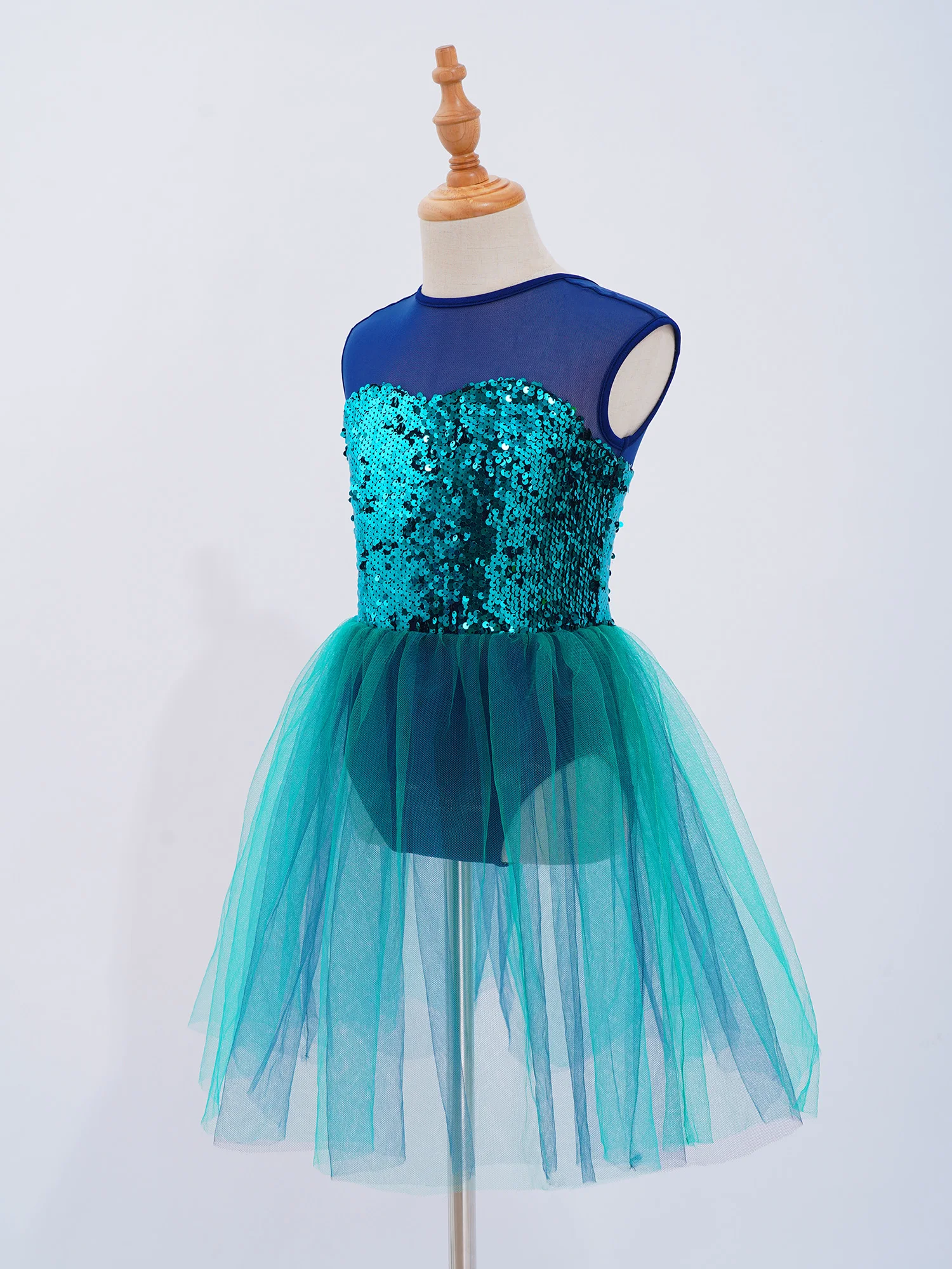 Girls Dance Dress Ballet Dance Figure Skating Dress Costume for Stage Performance