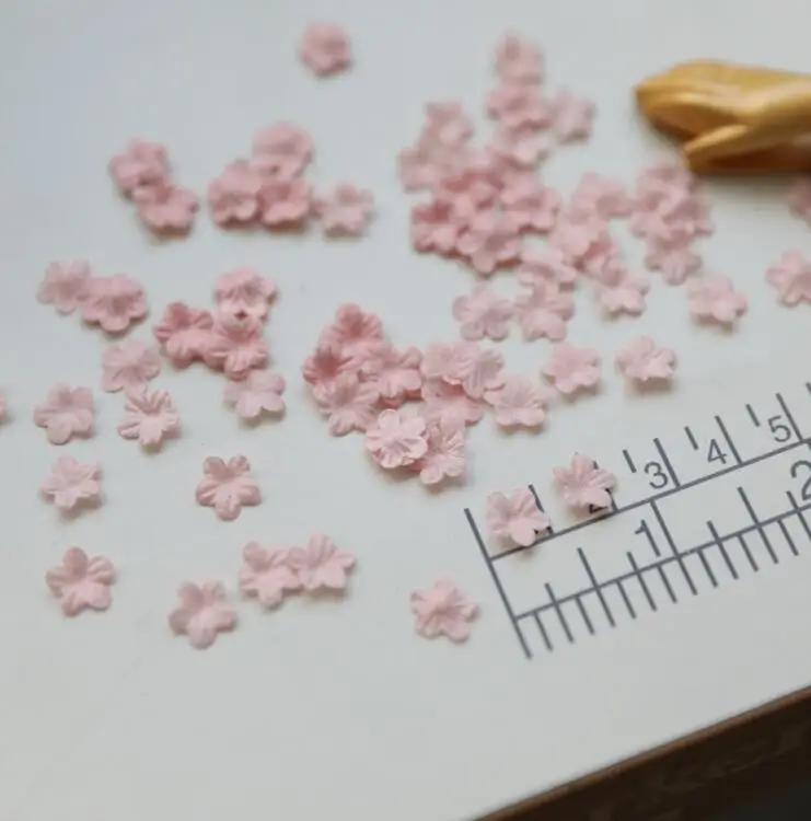 Silk Artificial Flowers Mini Lace Applique Fabric 30 Pieces/lot 9mm Wedding Dress Accessories DIY Rose Lace Decorative Patch