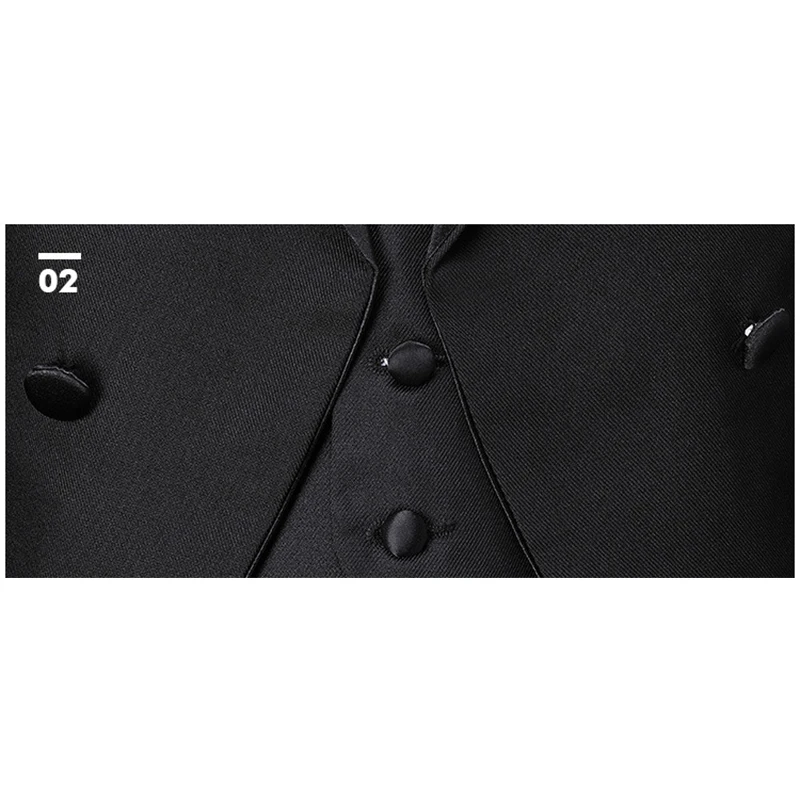 Men Classic 3 Pieces Tailcoat Black White Wedding Tuxedo Groom Suit Business Party Prom Singer Dancer Host Stage Dress mens suit
