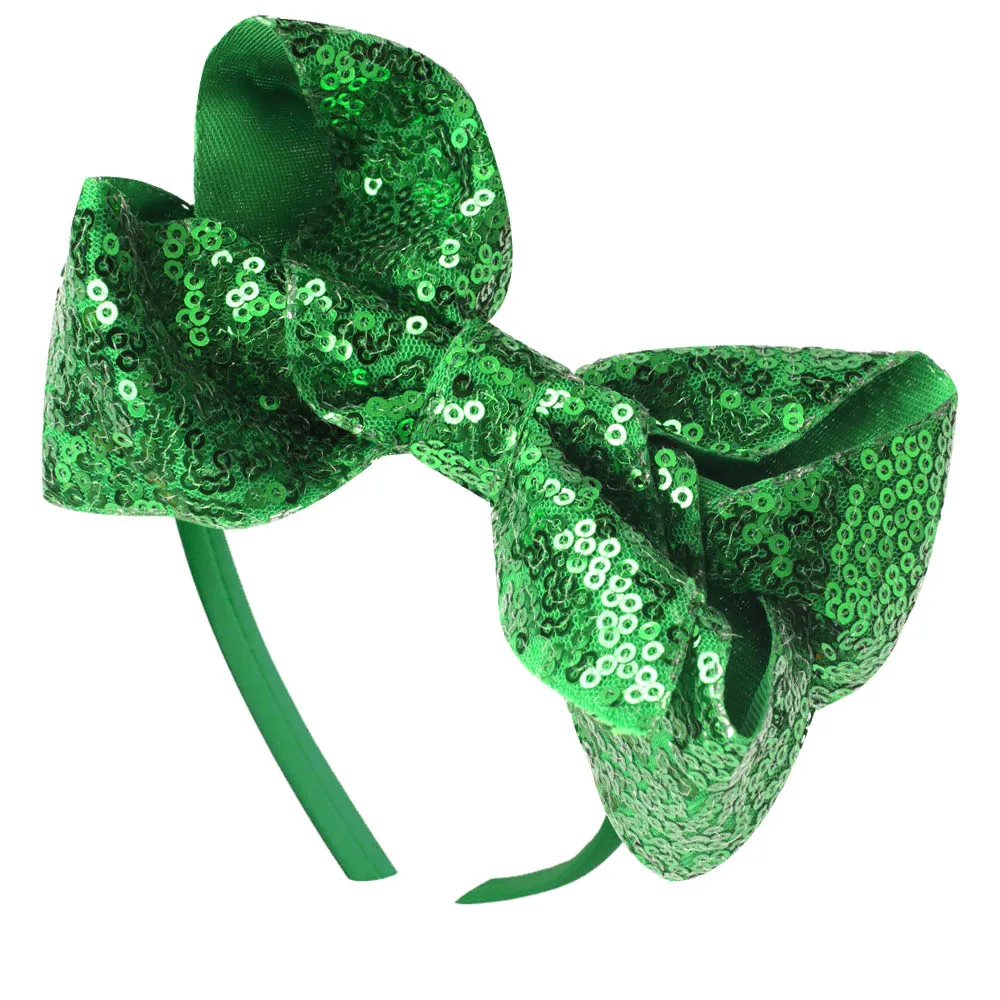 CN Sequin Bow Headband for Girls Fashion Hairband Glitter Hair Bows Headbands Party Headwear Kids Hair Accessories