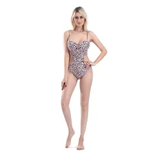 Европа и США новые леопардовый купальник бикини цельный купальник для девочек