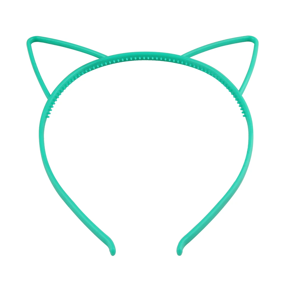 Green headband Стильные кошачьи уши ленты для волос Детские мультяшная повязка на голову девочки резинки ободки Принцесса Вечерние поставки аксессуары для волос головной убор подарок - Цвет: Green headband