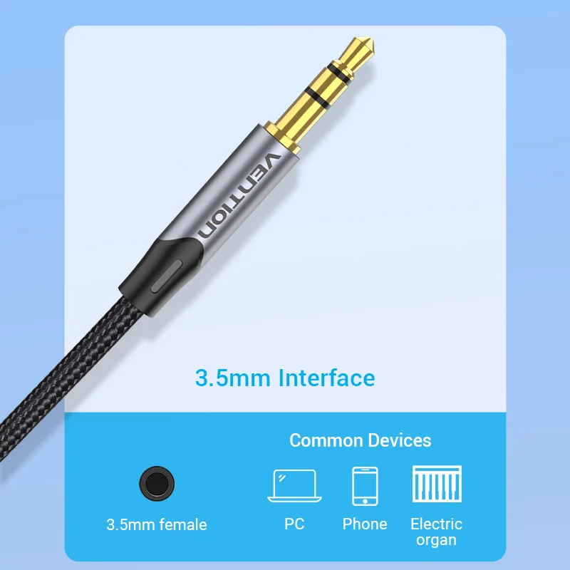 Vention-3.5mm  6.5mm TRS ̺ AUX   6.5  ׷ 3.5   ̺, ͼ  6.35mm Ϳ
