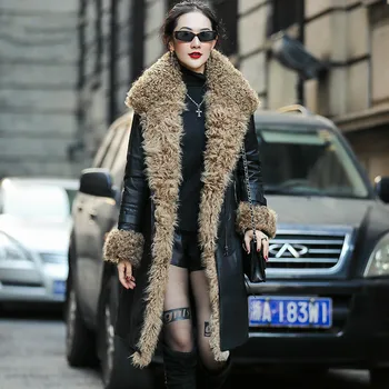 

Autumn Winter Coat Women Clothes 2020 Wool Lining Real Genuine Leather Jacket Sheepskin Coat Korean Vintage Women Tops ZT3410