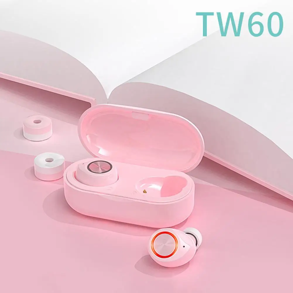TW60 Mini Bluetooth 5 0 Беспроводные наушники вкладыши спортивные с двойным микрофоном