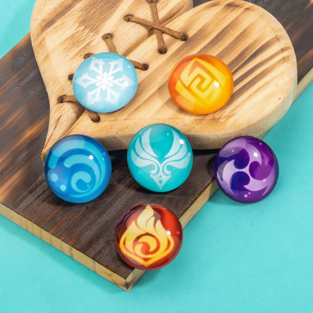 Genshin Impact Eyes Of God Badge Pin Cosplay Game Souvenir Collection Brooch Pins Accessories Props