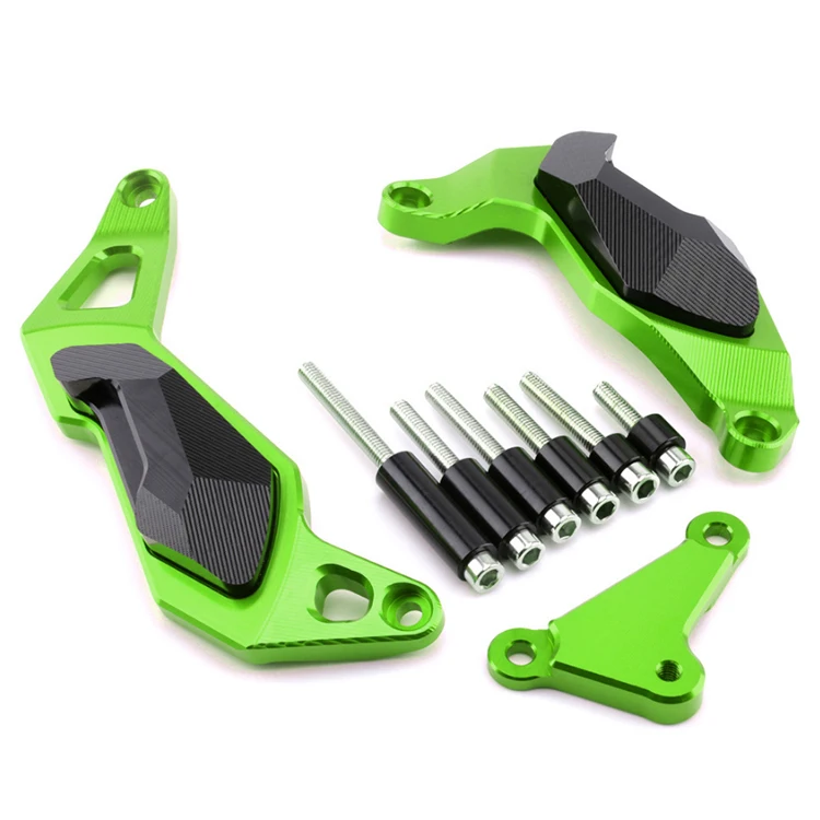 Green nuevo del motor de la motocicleta guardia caso tapa Set motor Kit de cubierta de protección para Kawasaki ninja400 ninja 40 - Color: Green
