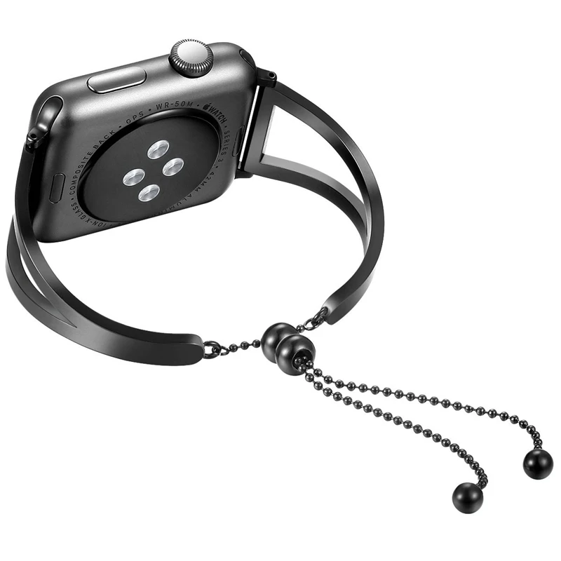 Женский ремешок для Apple Watch 38 мм и 40 мм ремешок из нержавеющей стали модный металлический браслет для IWatch Series5 4 3 2 1