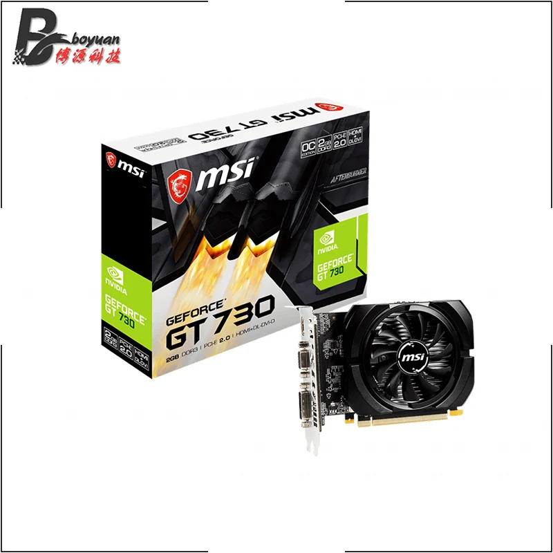 MSI GeForce GT730 2GD3 2G 730 28nm 2 Гб GDDR3 64 бит 128 Новинка | Компьютеры и офис