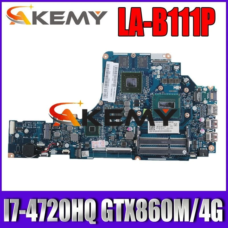 Akemy ZIVY2 LA B111P материнская плата для For Lenovo Y50 70 Y50P Laotop с I7 4720HQ GTX860M/4G|Материнские платы