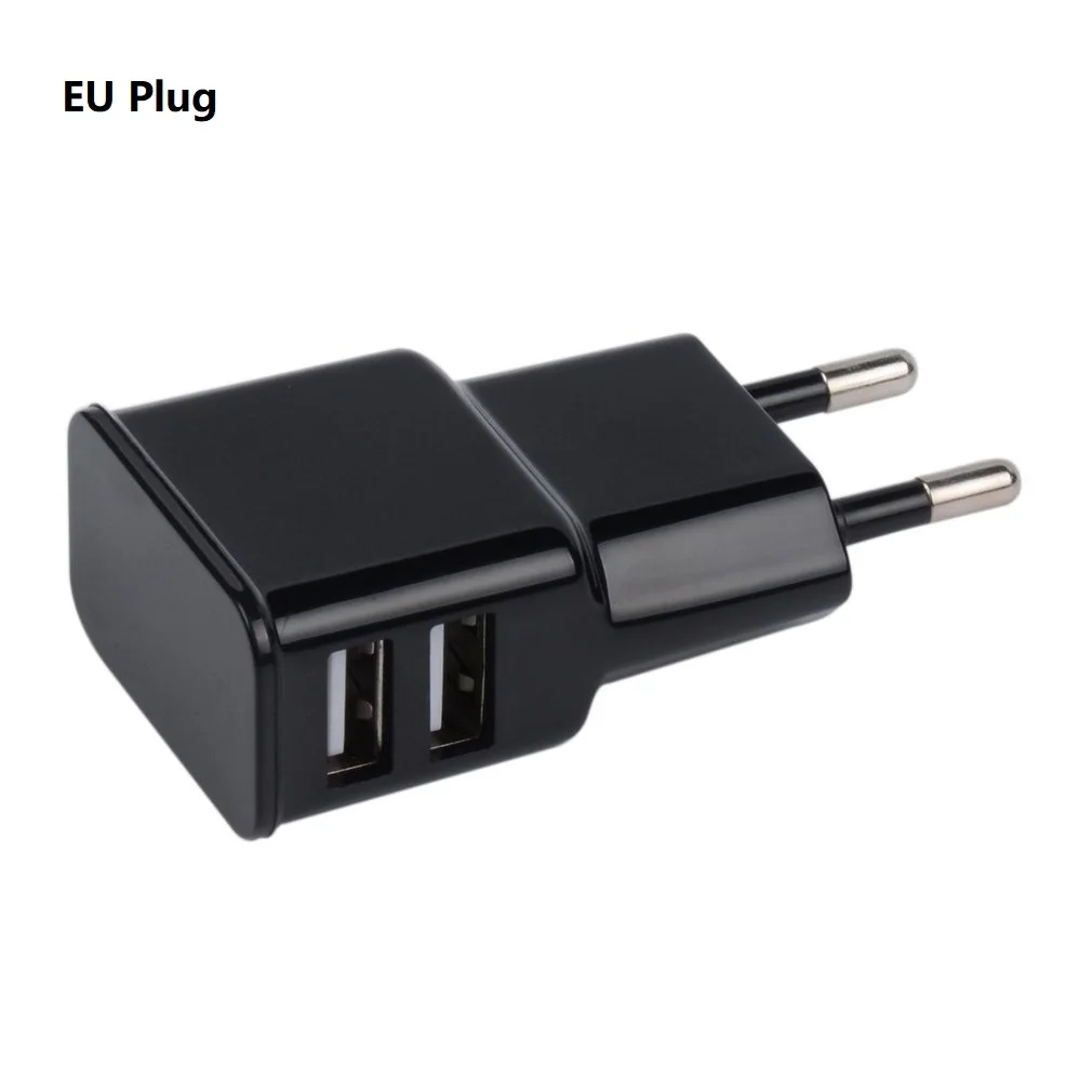 Универсальное зарядное устройство для мобильного телефона с двумя USB разъемами европейского стандарта, 5 В, 2 А, зарядное устройство для путешествий, зарядное устройство для iPhone, Android - Тип штекера: 1A
