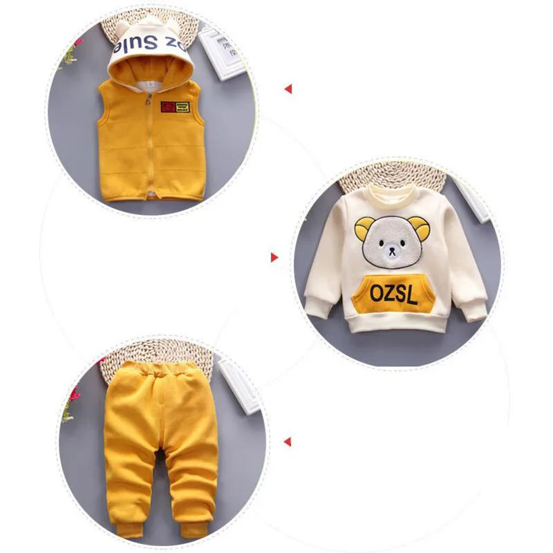 Autumn Baby Girls Clothing Sets Children Warm Hooded Coats And Pants Suit Toddler Boys Thick Velvet Tracksuit Kids Clothes Set (6)