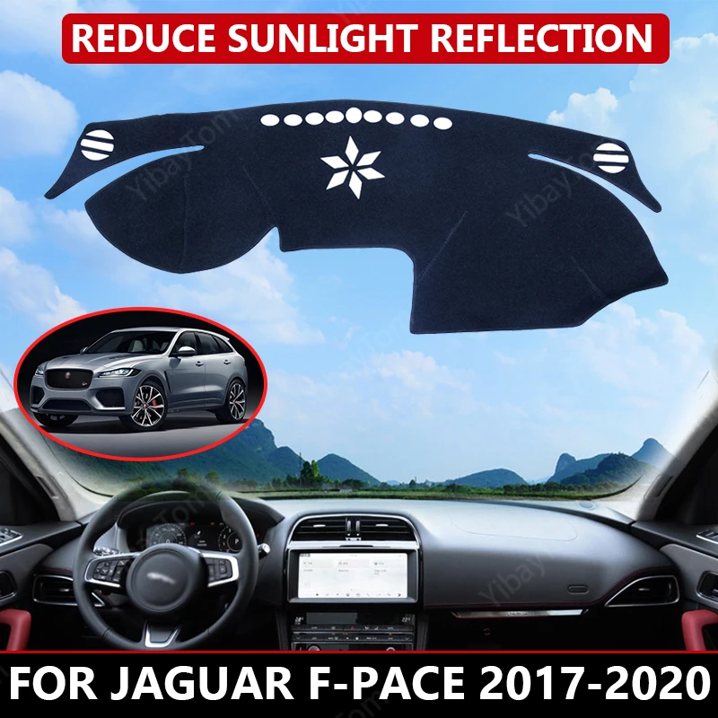 

Чехол для приборной панели автомобиля Jaguar F-PACE 2017-2020, защитный коврик, Солнцезащитный коврик, коврик для приборной панели, Автомобильный Ковер