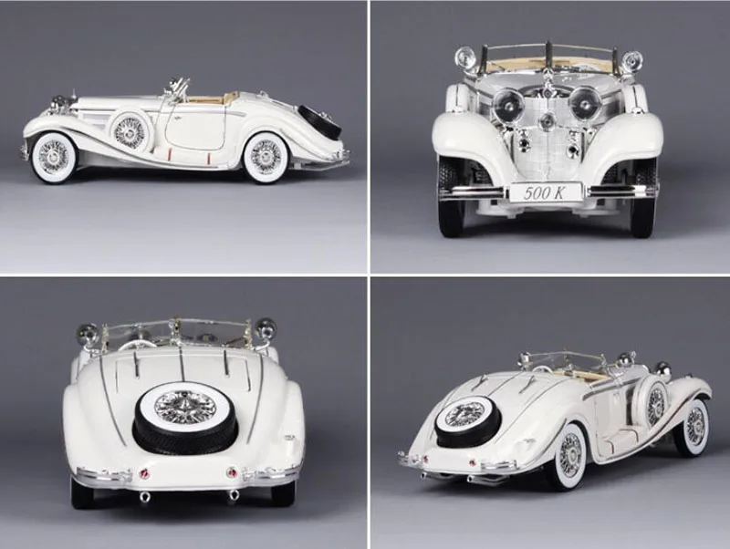 1:18 Масштаб металлический сплав Diecasts 500K классический винтажный 1936 роскошный авто Модель автомобиля игрушечные модели автомобилей для детей спортивный автомобиль Коллекционирование