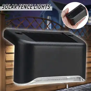 

3 LED Solar Fence Post Lights Outdoor Security Wall Lamp Dark Sensing Waterproof IP65 AAA
