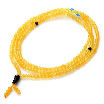 

Open light natural yellow son 108 Buddha bead hand string