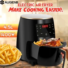 1400W 4.5L воздуха фритюрница без масла здоровья фритюрница с двумя решетками Плита дома Многофункциональный Smart Touch ЖК-дисплей глубокий Airfryer пиццы фритюрница с двумя решетками для замороженных картофеля фри в горячей продаже 1400W 4.5L воздуха фритюрница без масла здоровья фритюрница с двумя решетками Плита дома Многофункциональный Smart Touch ЖК-дисплей глубокий Airfryer пиццы фритюрница с двумя решетками для замороженных картофеля фри в горячей продаже